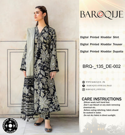 BAROQUE VOL’24 KHADDAR 3PC 2024 NOW AVAILABLE