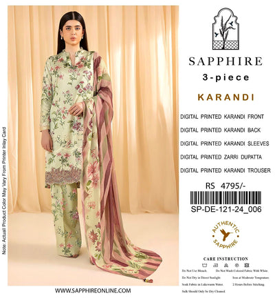 SAPPHIRE VOL’24 KARANDI 3PC 2024 NOW AVAILABLE