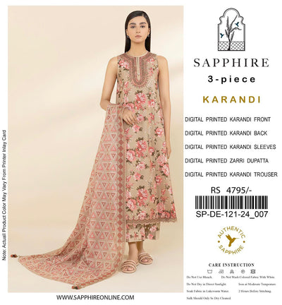 SAPPHIRE VOL’24 KARANDI 3PC 2024 NOW AVAILABLE