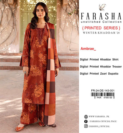 ARASHA VOL’24 KHADDAR 3PC 2024 NOW AVAILABLE