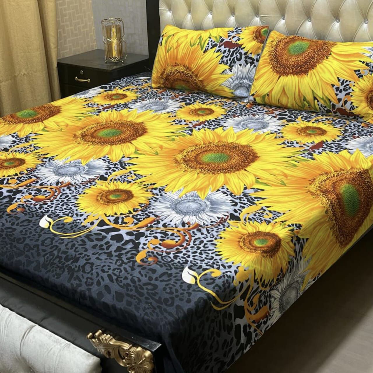 3D-Crystal cotton Bedsheets