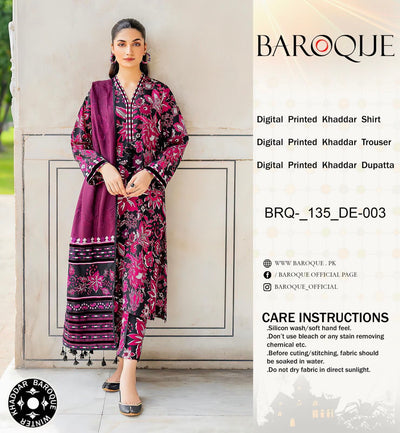 BAROQUE VOL’24 KHADDAR 3PC 2024 NOW AVAILABLE