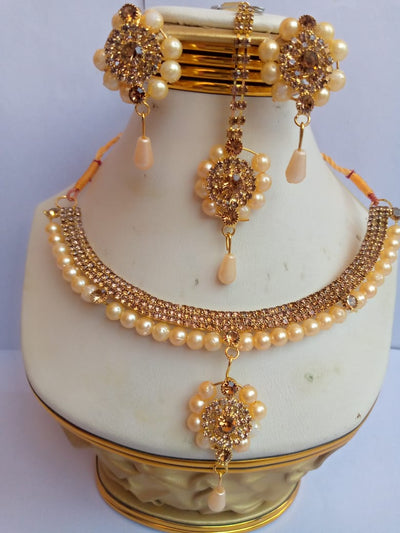 Necklace With Earrings and head teeka