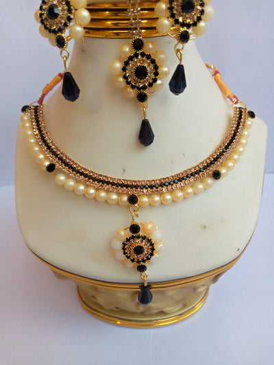 Necklace With Earrings and head teeka