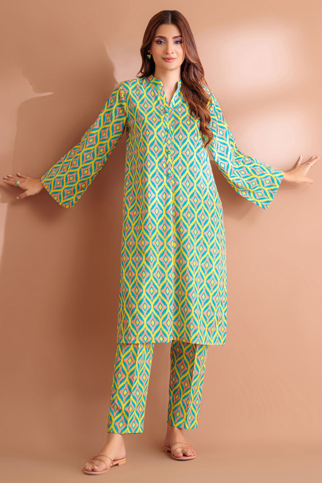 GREEN-KHADDAR-2 PIECE (WA6232P24)