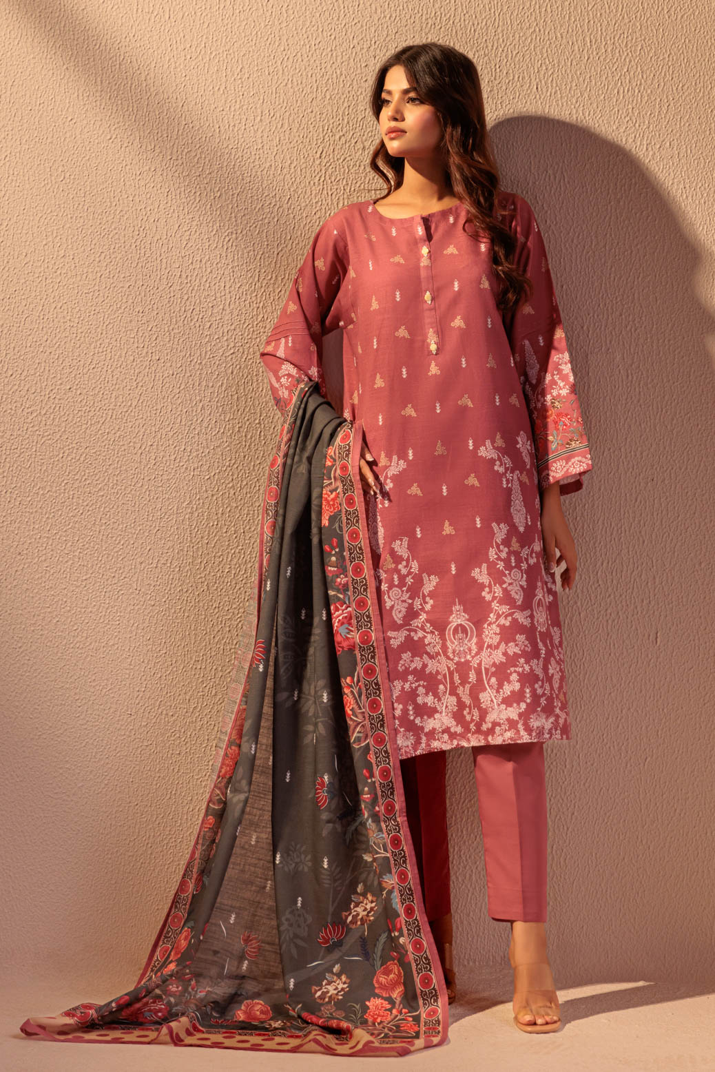 MAUVE-KHADDAR-3 PIECE