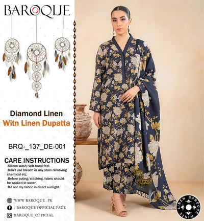 BAROQUE VOL’24 DIAMOND LINEN 3PC 2024 NOW AVAILABLE