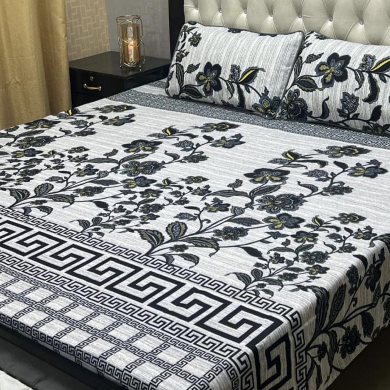 3D-Crystal cotton Bedsheets