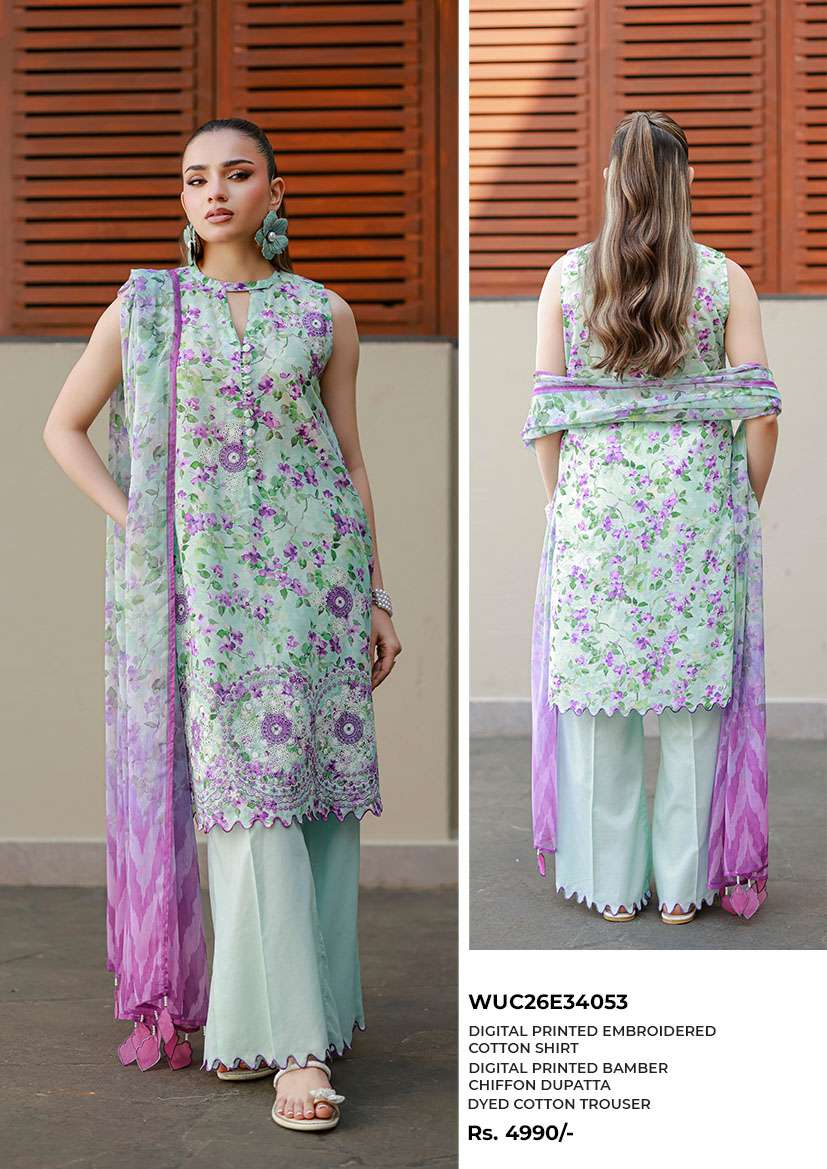 zellbury mint green floral digital printed embroidered cotton lawn 3 piece suit with bamber chiffon dupatta & dyed trouser zellbury mint green floral digital printed embroidered cotton lawn 3 piece suit with bamber chiffon dupatta & dyed trouser