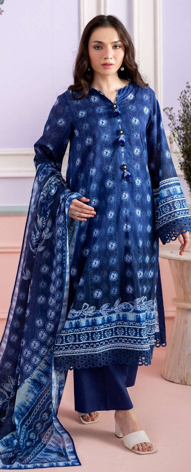 zellbury navy blue digital printed lawn suit with printed dupatta & dyed cambric trouser zellbury navy blue digital printed lawn suit with printed dupatta & dyed cambric trouser